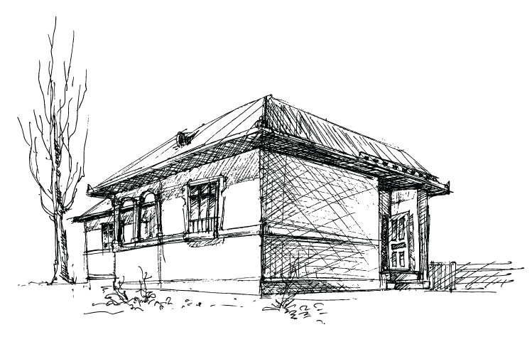 free vector House sketch vector 1